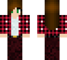 red and pink flannel girl