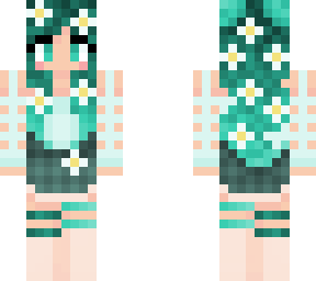 teal flower girl