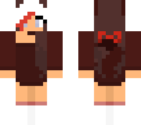 wolf girl dark red dress