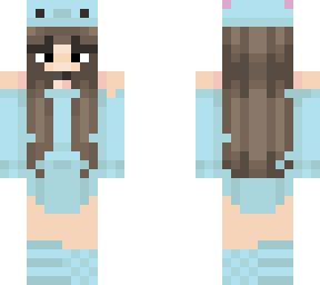 blue axolotl girl cute