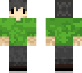 ***** with green shirt and black hair (it looks bad without out layer)