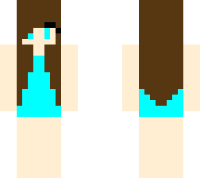 one piece swimsuit girl (cyan)