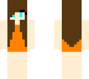 one piece swimsuit girl (orange)