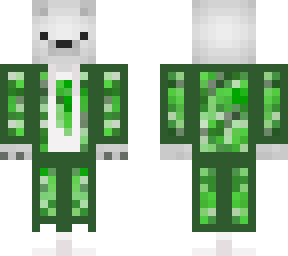 polar bear in creeper suit