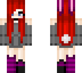bunny girl with red/scarlet hair