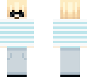 cute blue striped with nutella on mouth 2.0