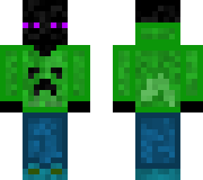 enderman x creeper green hoodie#2 x 15 aniversario