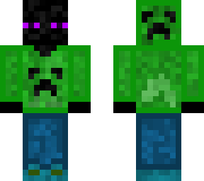 enderman x green creeper hoodie