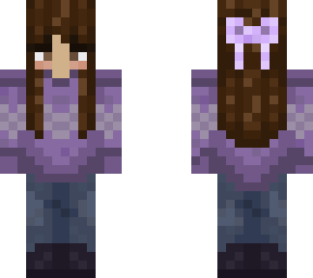 girl with purple sweater