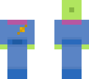 green men template skin