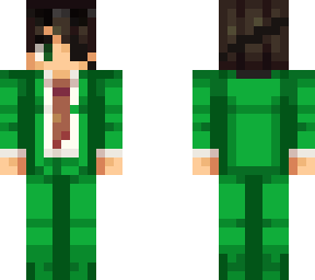 james with green suit
