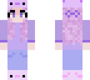 purple axolotl girl
