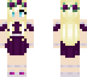littlelady skin purpledress