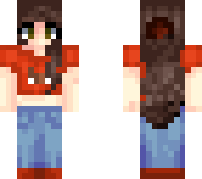 red crop-top girl