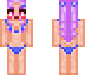 aqua the anime beach babe (purple hair/light skin)