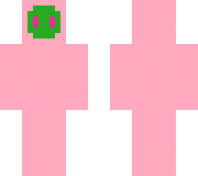 fall guys (pink) pink and green face