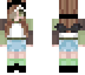 girl skin caff with grey wings and white streak