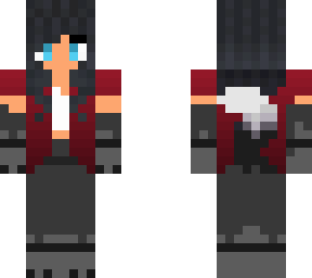 aphmau as a werewolf with red ombre jacket