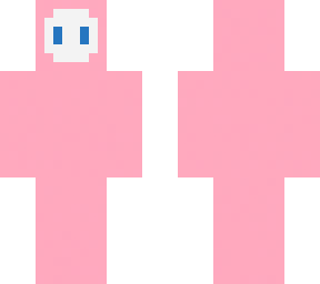 fall guys (pink) blue eyes face