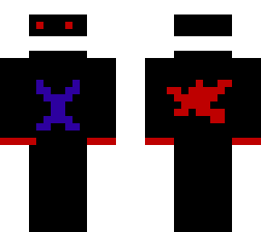 guy with red eyes bandana mask and a blue patern