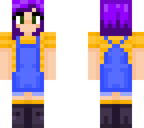 purple hair sunny farmer girl