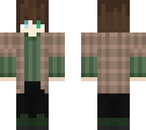 brown hair with beige coat