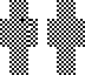 checkered skin