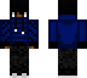 dark boy with blue stripped hoodie