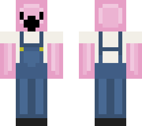 flamingo in overalls