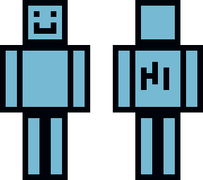 simple blue dude