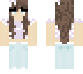 brown hair girl bow