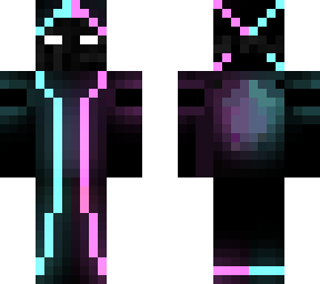 neon scary cloak figure