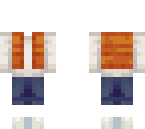 orange puffer outfit
