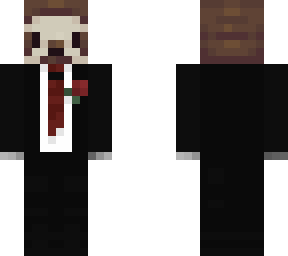 sloth with dark red tie