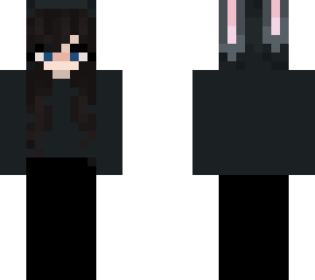 blackbunnygirl (hoodie, face, hair)