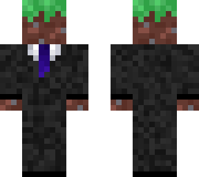 grassblock in a suit