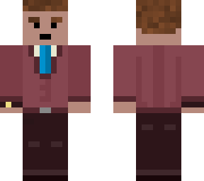 man in maroon suit