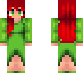minecraft creeper cape turned girl with longer dress (fixed)