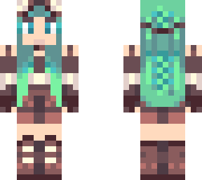 steampunk girl w/green hair