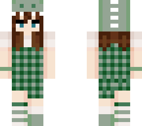 green plaid dino girl