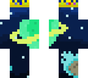 space and green planet (technoblade crown)