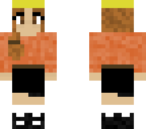 frog girl but with construction hat in orange!