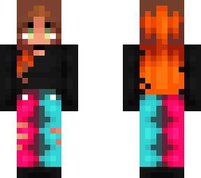 neon tiktok star girl ginger / brunet