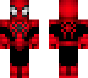 black and red suit