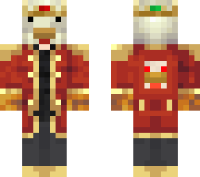 chicken in a king suit