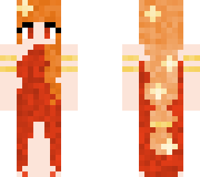 fire girl in dress