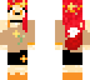 my candy corn island skin with long hair