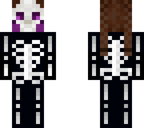 skeleton helen, purple face, skull mask