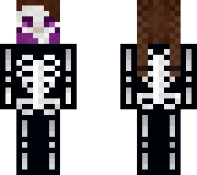 skeleton helen, purple face, skull mask decay