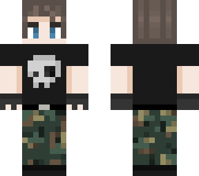 boy with camo pants